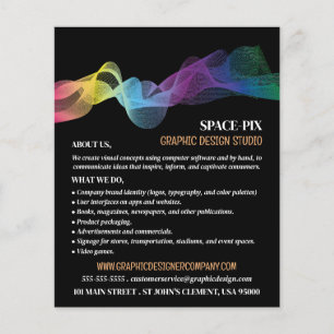 Diseño de ondas gráficas, publicidad del diseñador