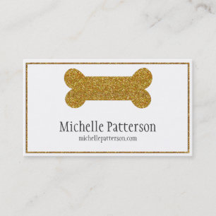 Diseño de oro de la tarjeta de visita del hueso d