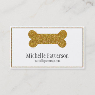 Diseño de oro de la tarjeta de visita del hueso de