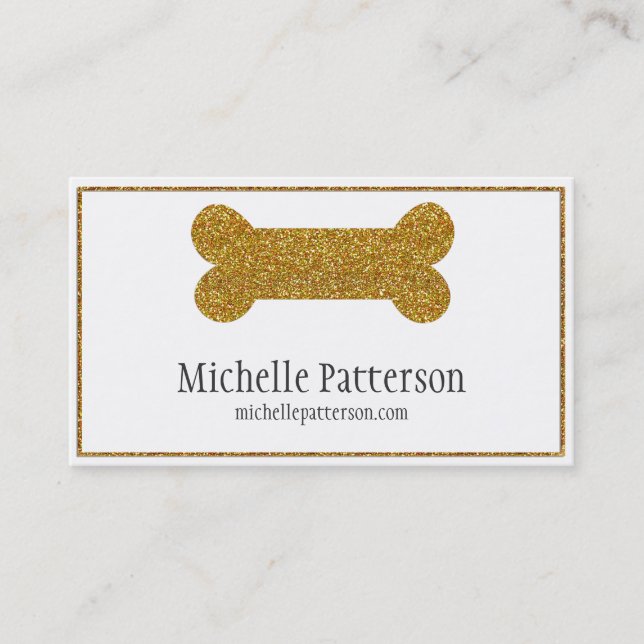 Diseño de oro de la tarjeta de visita del hueso de (Anverso)