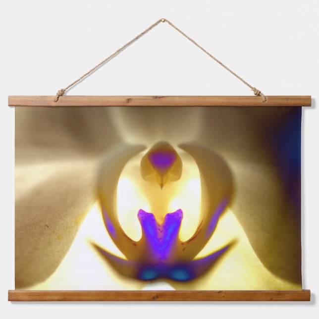 Diseño de orquídeas relajante Madera tapada tapiz  (Anverso )