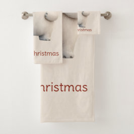 Diseño de oso polar lindo de Feliz Navidad