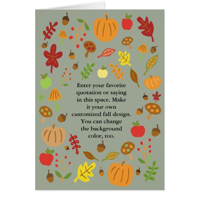 Diseño de otoño personalizable (Frente)
