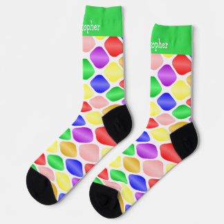 Diseño de óvalos coloridos de calcetines