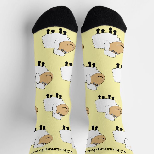 Diseño de ovejas de calcetines (Arriba)