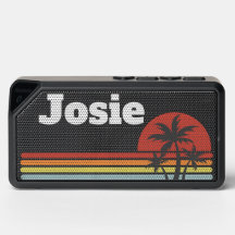 Diseño de palmeras de puesta de sol retro