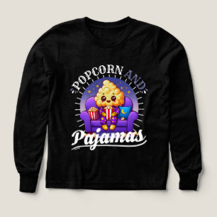 diseño de palomitas de maíz y pijamas para niñas
