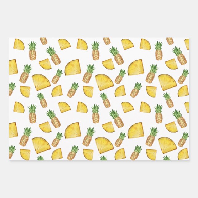 Diseño de papel de regalo de piña deliciosa (Anverso)
