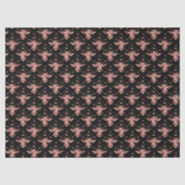 Diseño de papel de seda serie abeja de oro rosa 10