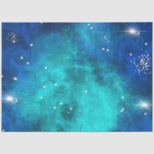 Diseño de papel de seda Serie Galaxia Azul 2