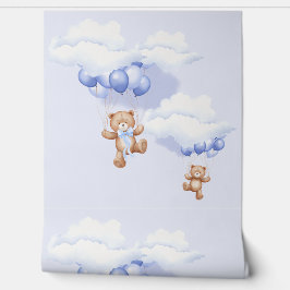 diseño de papel pintado con un divertido oso de pe