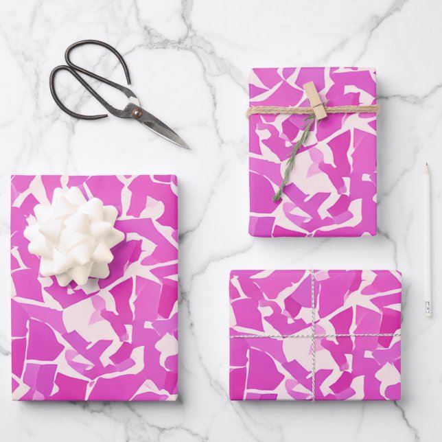 Diseño de papel rosa tres (Anverso)