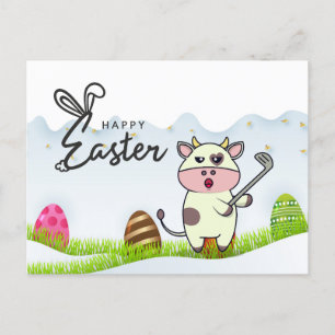 Diseño de Pascua de Golf para la tarjeta de vacaci
