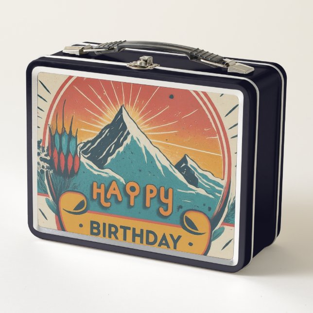 Diseño de pastel de cumpleaños feliz (Anverso)
