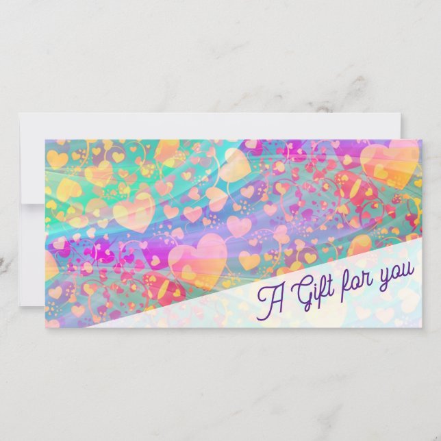Diseño de Pastel de patrones de amor de corazón (Anverso)