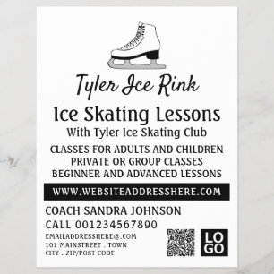 Diseño de patinaje sobre hielo, publicidad de la l