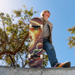 Diseño de Patineta Espacio y Planeta