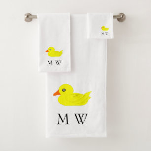 Diseño de Pato Amarillo Monogramado