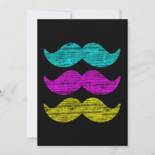 Diseño de Patrón de Bigote Retro Colorido