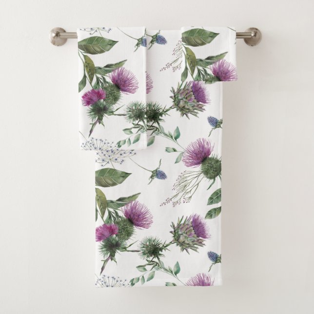 Diseño de Patrón de Cardo Morado Floral (In situ)