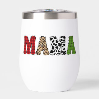 Diseño de patrón de cuadros de Mama Christmas