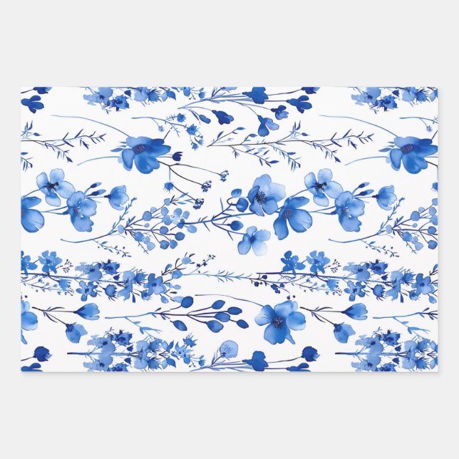 Diseño de patrón de flores silvestres de papel fra (Anverso)