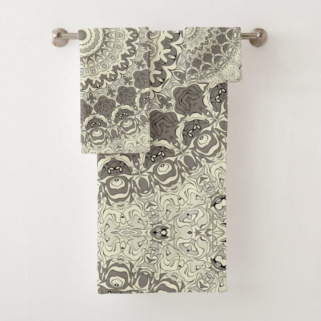 Diseño de patrón de mandala beige y taupe (In situ)