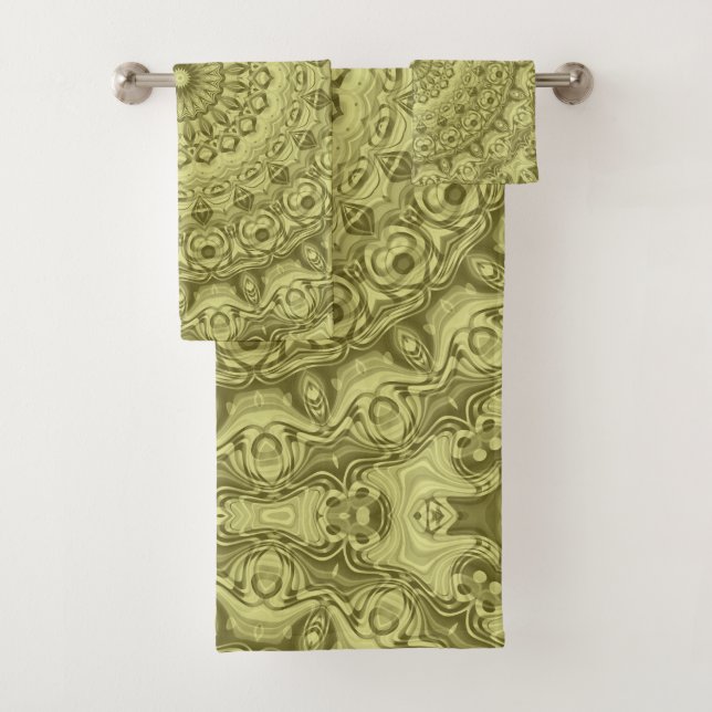 Diseño de Patrón de Mandala Verde Oliva (In situ)