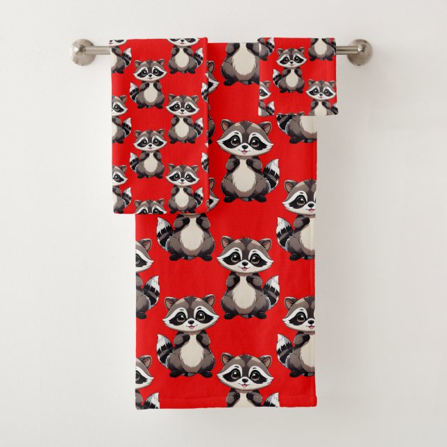 Diseño de patrón de mapache rojo  (In situ)