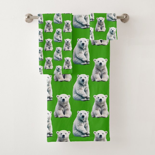 Diseño de patrón de oso polar verde (Subido por el creador)