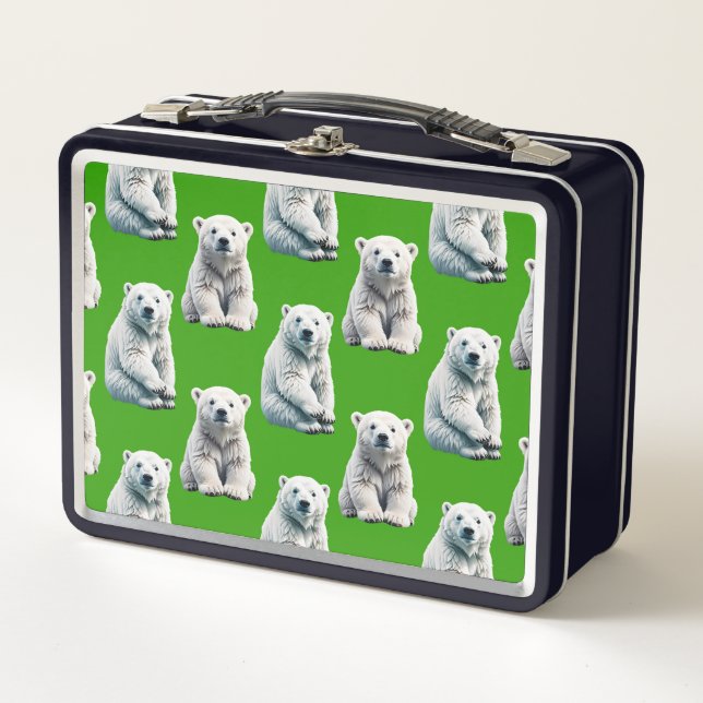 Diseño de patrón de oso polar verde (Anverso)