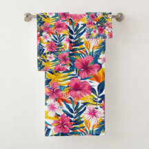 Diseño de patrón de paraíso floral tropical vibran