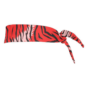 Diseño de patrón de piel de animal de tigre rojo
