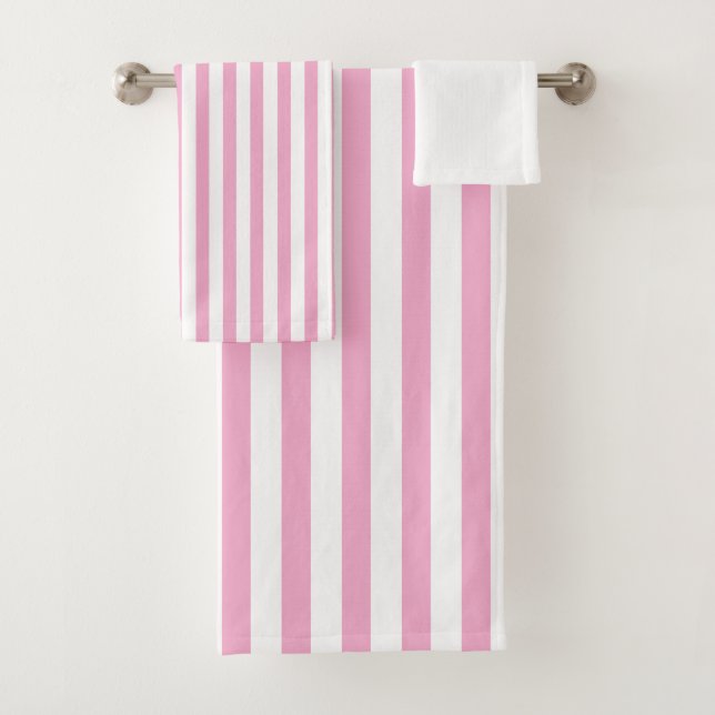 Diseño de Patrón de Raya Vertical Rosa Blanco (In situ)