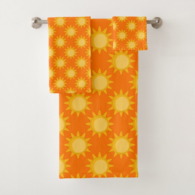Diseño de patrón de sol brillante en naranja (In situ)