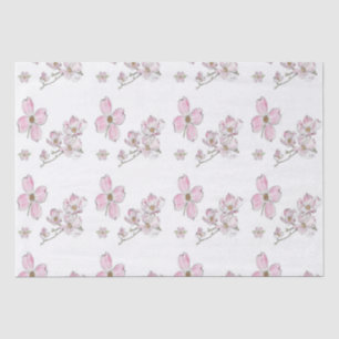 Diseño de patrones de dogwood sobre papel de tejid