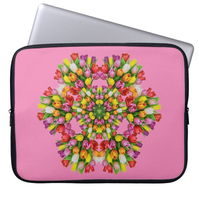 Diseño de patrones de flores para fundas de portát (Frente)
