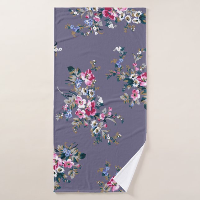 diseño de patrones de flores patrón de ilustración (Toalla de baño)