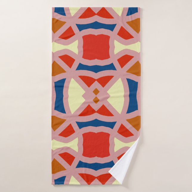 Diseño de patrones de impresión de tela multicolor (Toalla de baño)