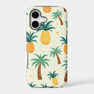 Diseño de patrones de piña y árbol iphone 11 funda