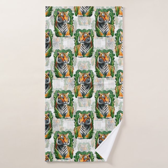 Diseño de patrones de tigre (Toalla de baño)