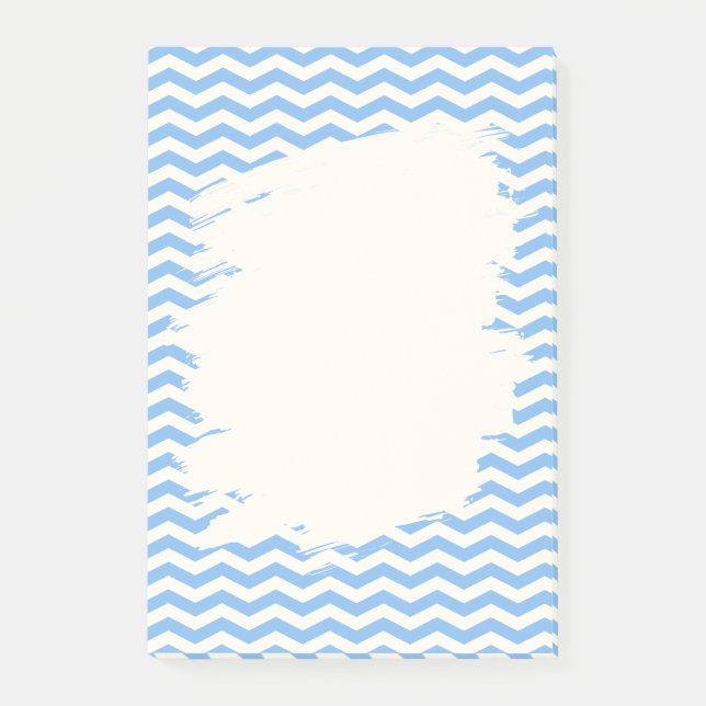 Diseño de patrones de zigzag azules suaves en nota (Anverso)