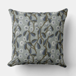 Diseño de patrones florales fluorados en almohada