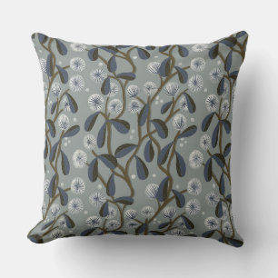 Diseño de patrones florales fluorados en almohada