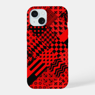 Diseño de patrones mixtos rojos negros