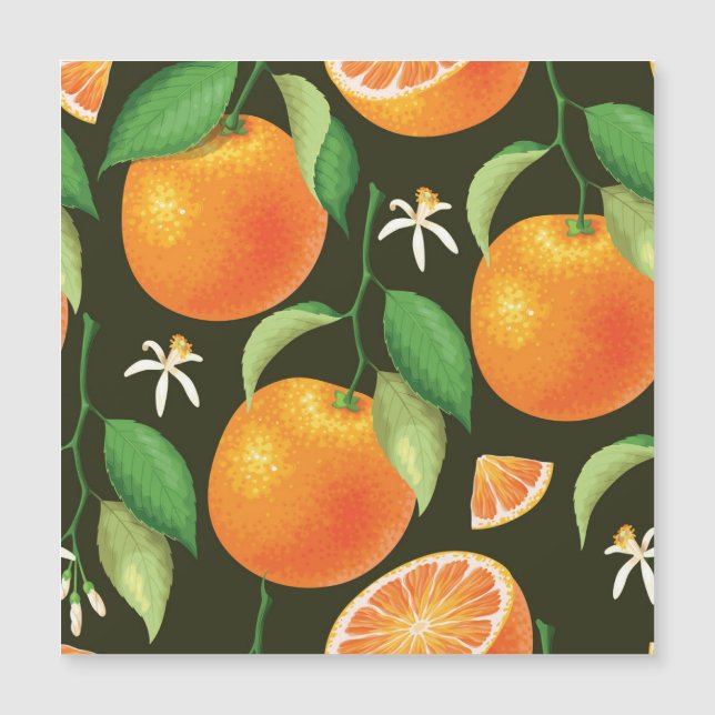 Diseño de patrones naranjas brillantes. (Anverso)
