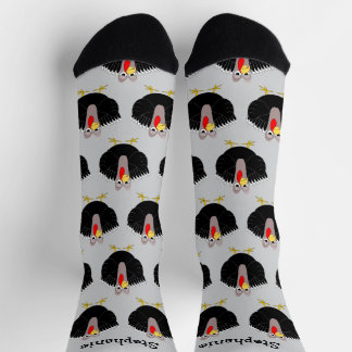 Diseño de pavos en calcetines