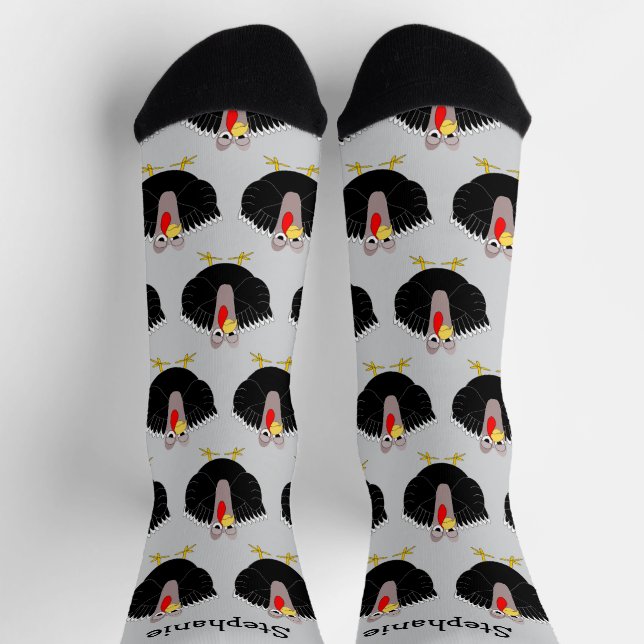 Diseño de pavos en calcetines (Arriba)