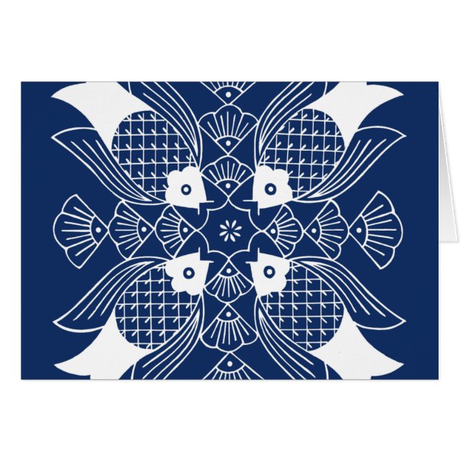 Diseño de peces subacuáticos con fondo azul (Anverso (Horizontal))