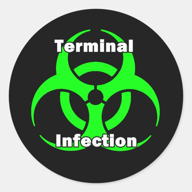 Diseño de pegatina de infecciones de terminal (Anverso)